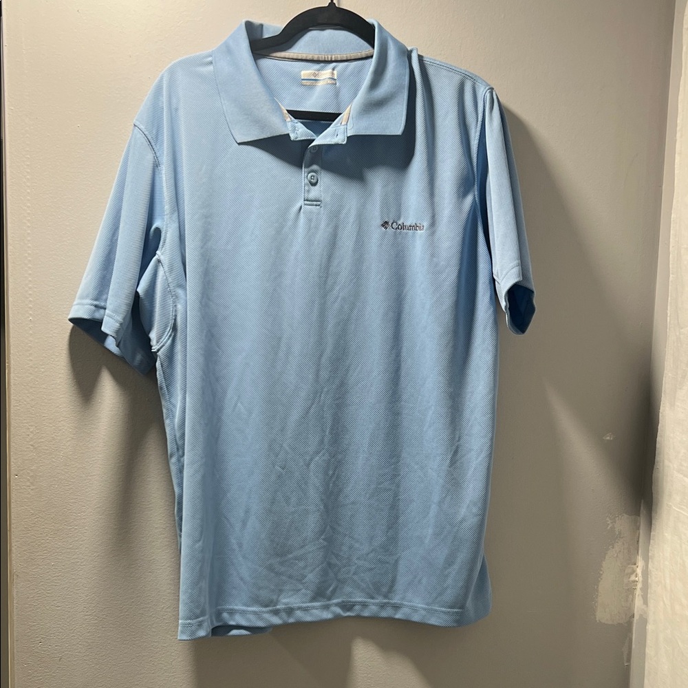Columbia Men's Sky Blue Polo Shirt. CAJA. # 2 A
